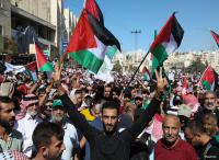 تظاهرات حاشدة في الأردن احتجاجًا على العدوان الإسرائيلي على غزة