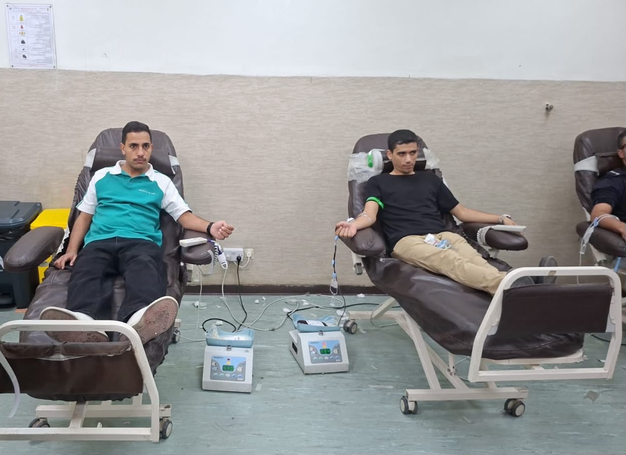 مرتبات الأمن الوقائي تستجيب لمناشدة مريض بالسرطان وتنظم حملة تبرع بالدم