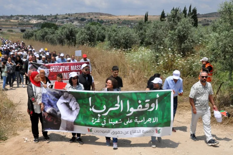  فلسطينيو الـ48 يحتشدون في ذكرى النكبة ويطالبون بوقف العدوان على غزة